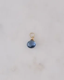 London blue quartz charm