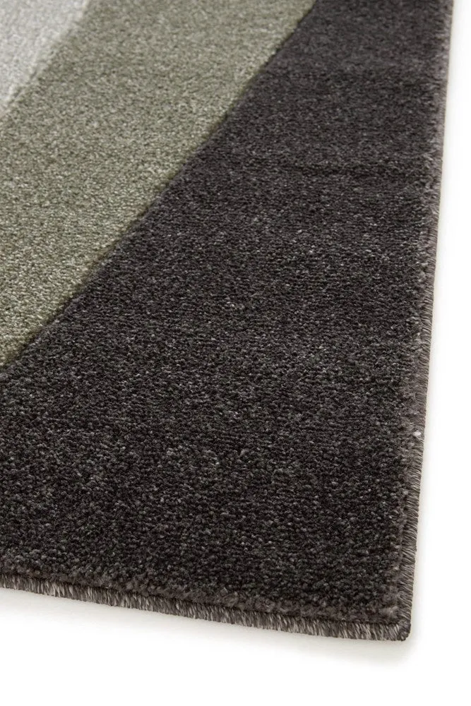 Lunar Orange Charcoal Super Soft Durable Floor rug