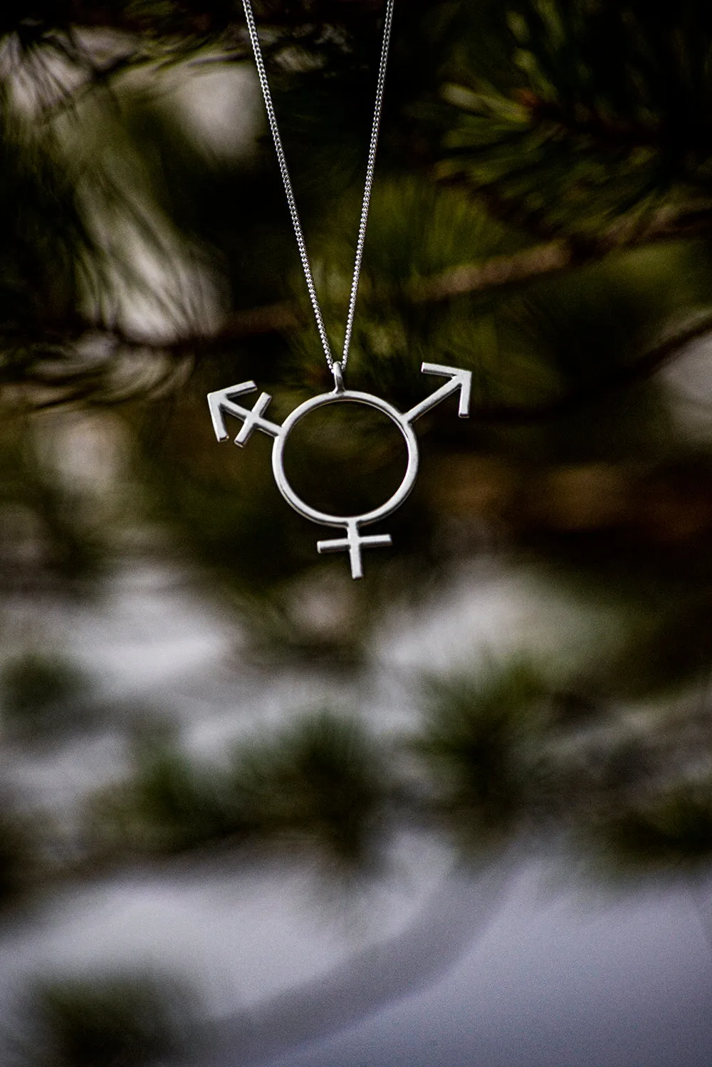 Marsha & James - Trans Symbol Necklace Silver