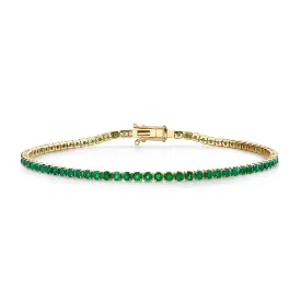 MEN'S EMERALD THREAD BRACELET