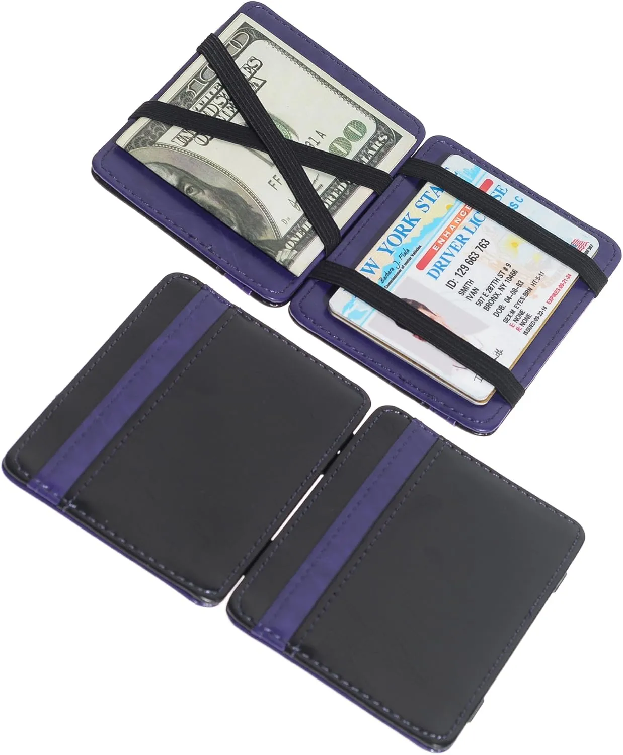 Men's Fashion Magic Money Clip Leather Minimalistic Slim Wallet
