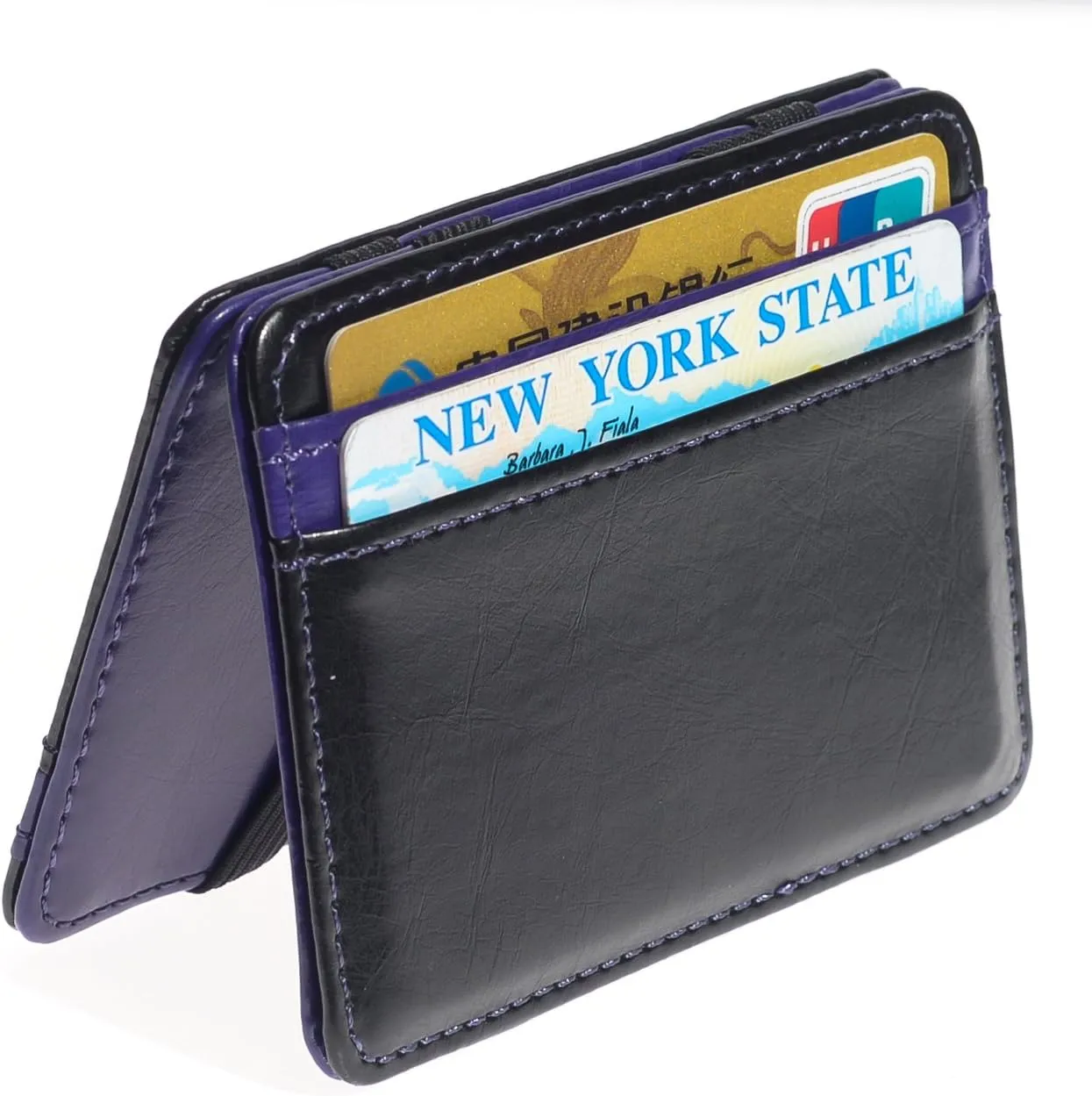 Men's Fashion Magic Money Clip Leather Minimalistic Slim Wallet