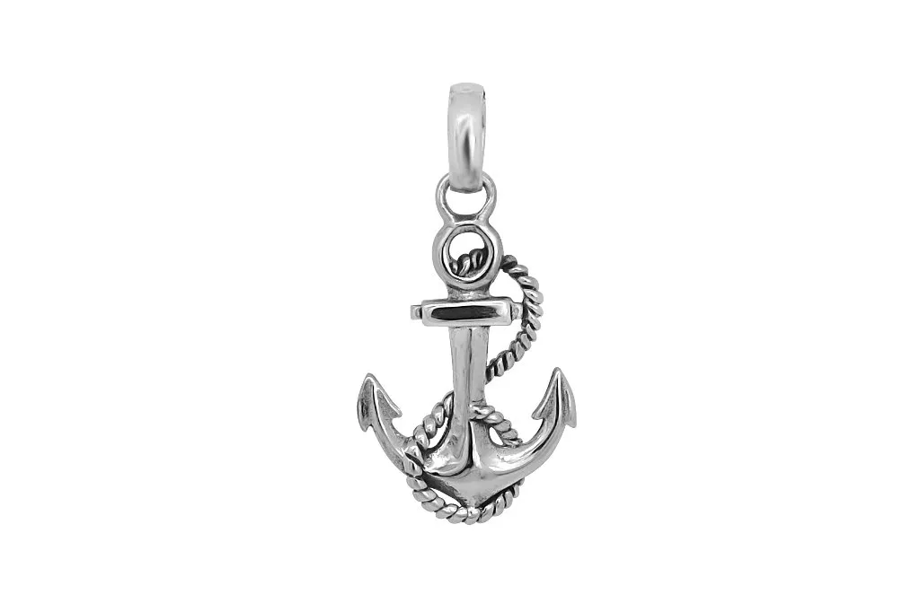 Men's Silver Anchor Pendant