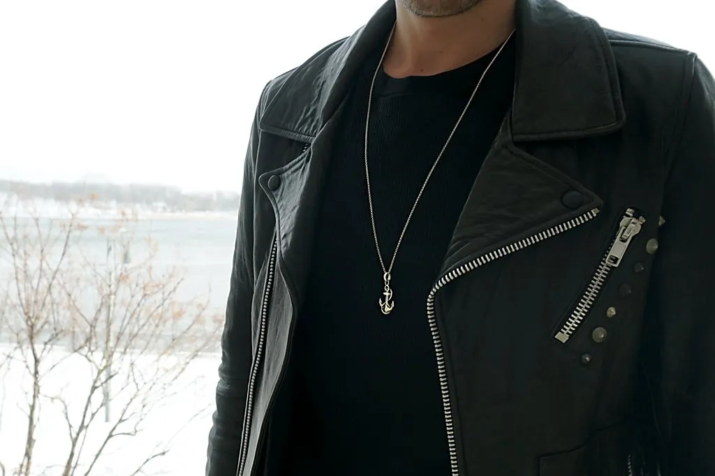 Men's Silver Anchor Pendant