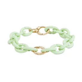 Mint Green Triple Tangle Bronze Bracelet
