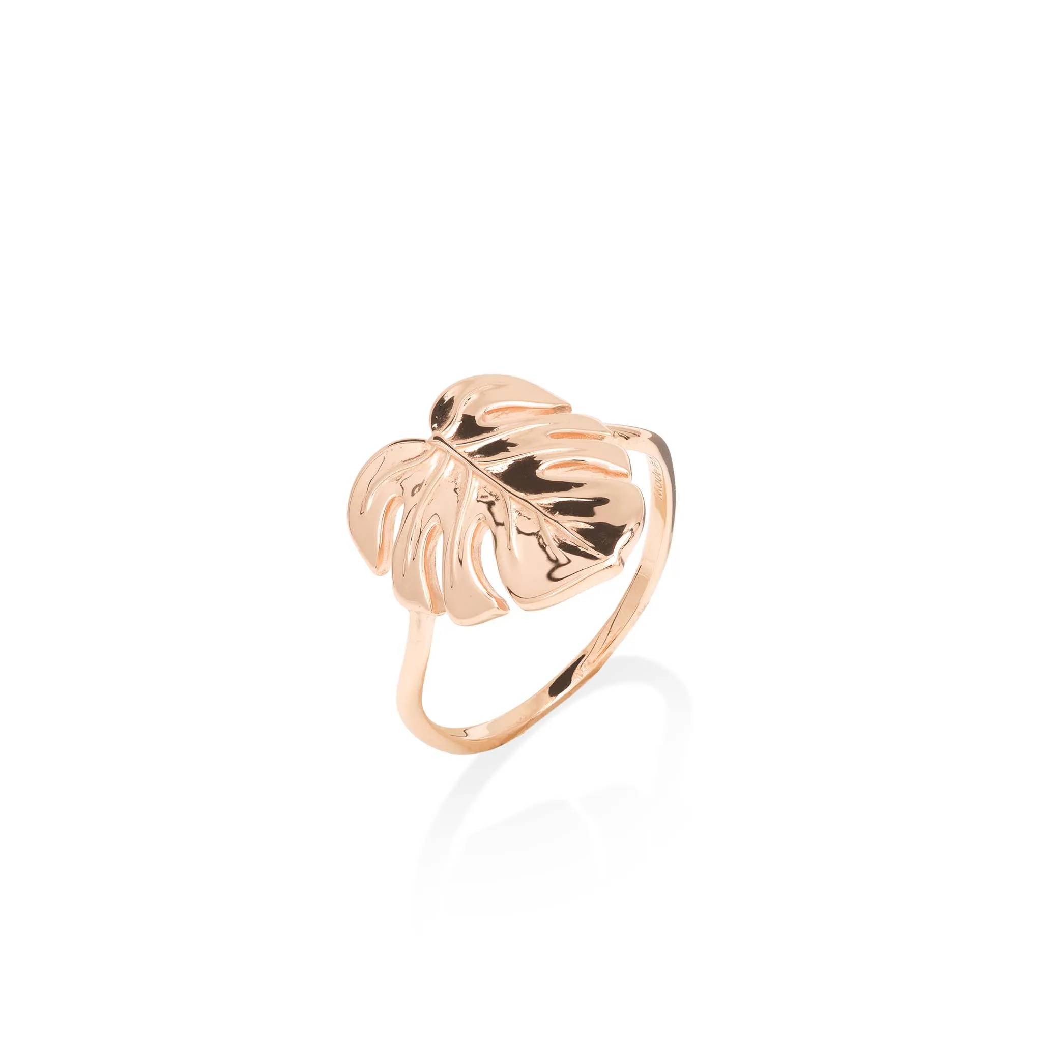 Monstera Ring in Rose Gold -  15mm