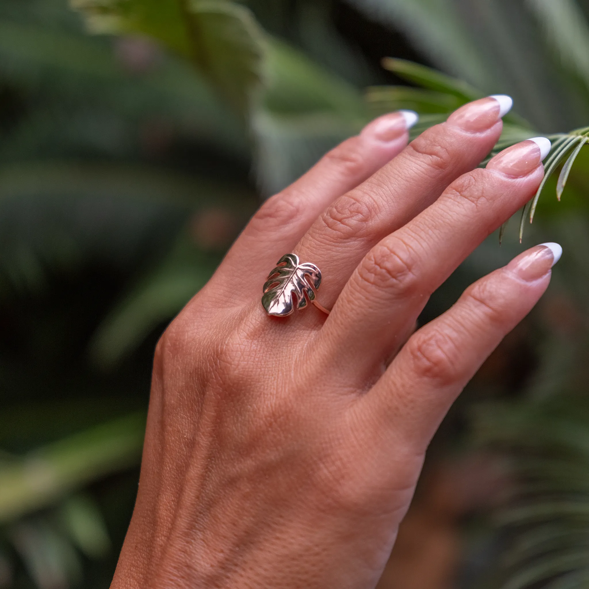 Monstera Ring in Rose Gold -  15mm