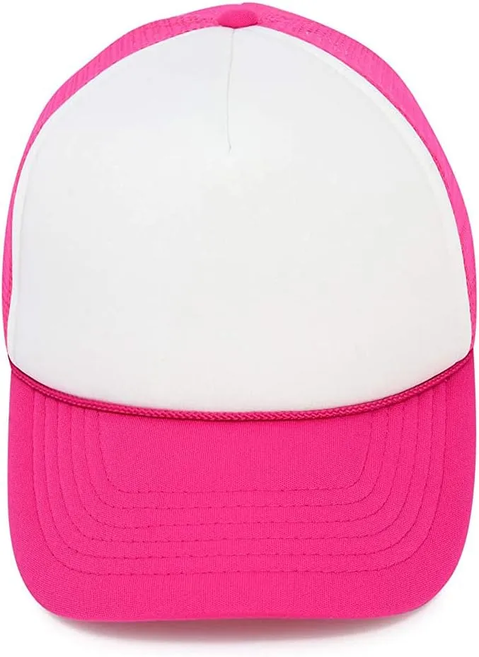 MR.R Sublimation Blank Polyester Mesh Cap Mesh Trucker Summer Mesh Cap,6 Pieces per Pack