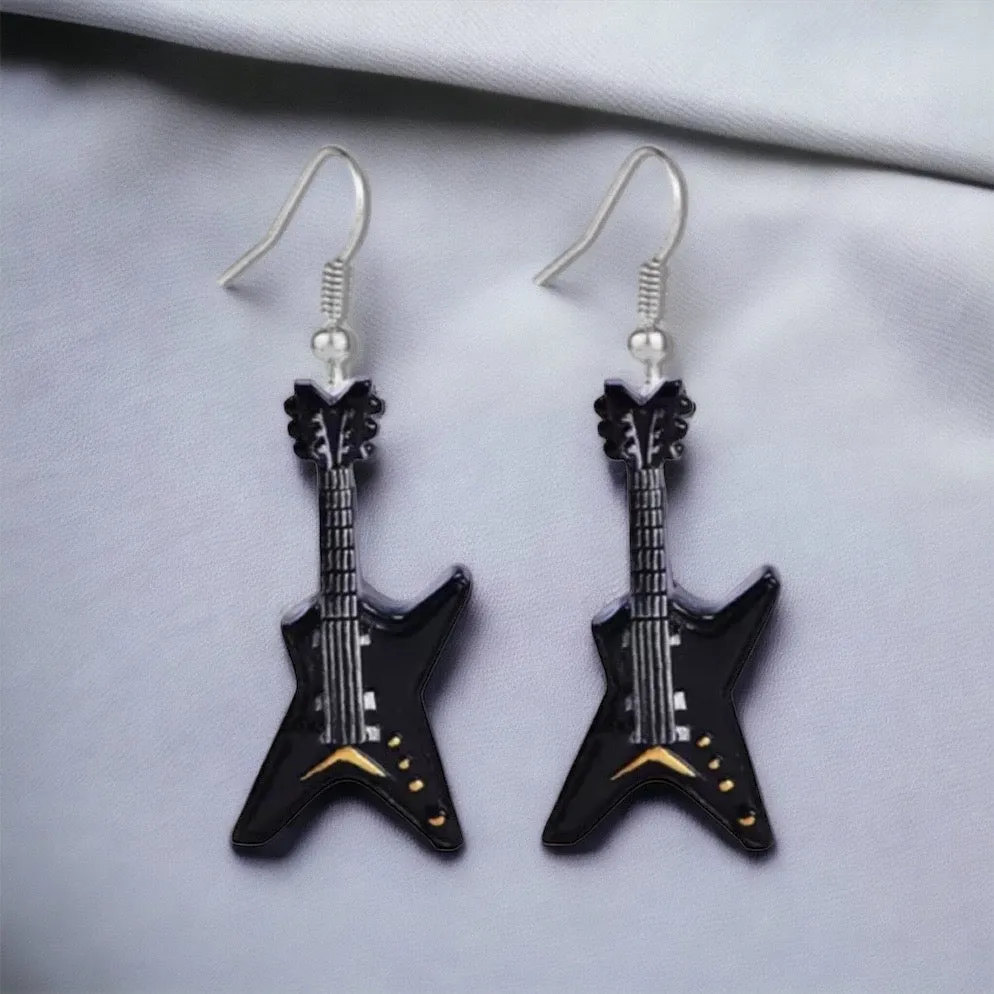 Musical Instrument Earrings - Music Teacher, Handmade Earrings, Music Earrings, Handmade Jewelry, Musician Jewelry, Saxophone Earrings