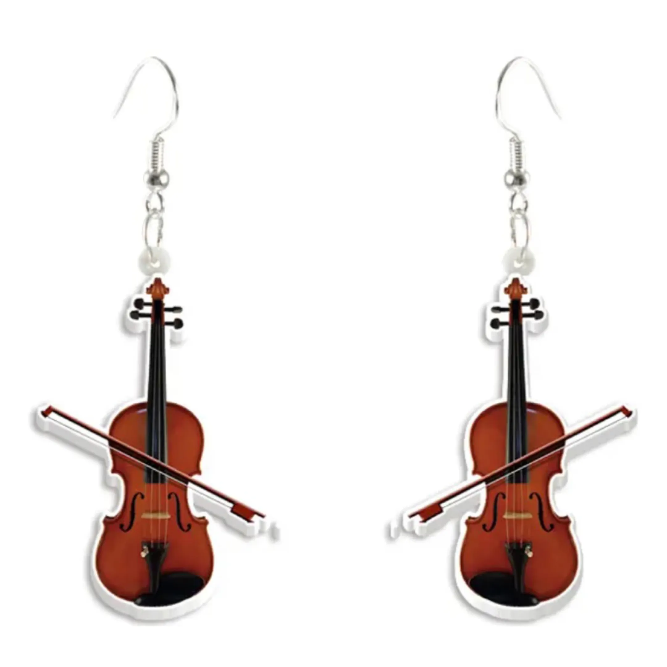 Musical Instrument Earrings - Music Teacher, Handmade Earrings, Music Earrings, Handmade Jewelry, Musician Jewelry, Saxophone Earrings