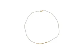 Pearl Necklace with Gold Beads