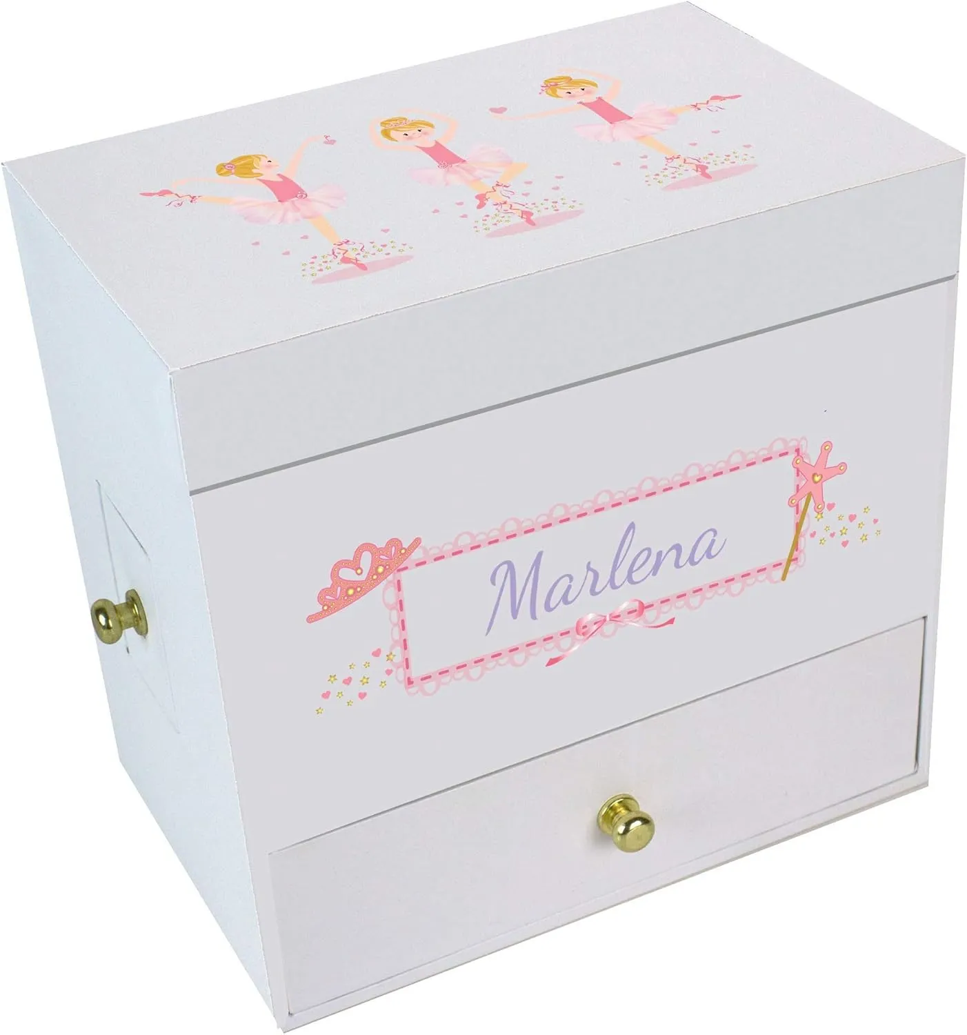 Personalized Blonde Ballerina Deluxe Musical Ballerina Jewelry Box Dance Recital Gift