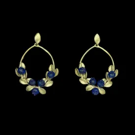 Petite Blueberry Earrings - Oval Post