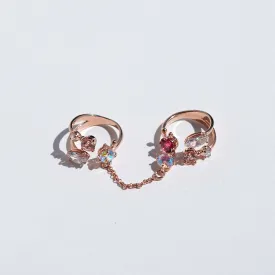 Pixie Dust Ring with Chain [Princess kiss/Unicorn gems]