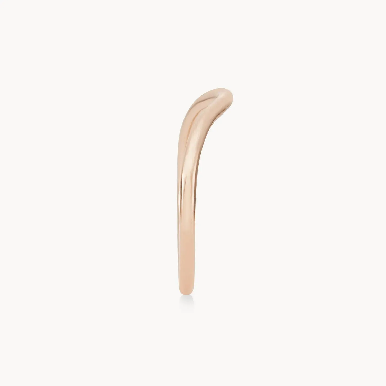 plain wave band - 14k rose gold