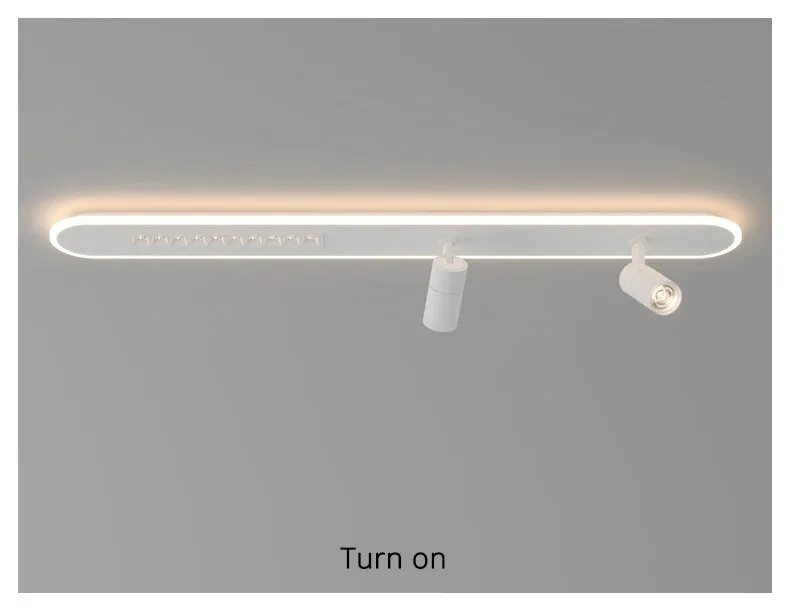 QIYI Lange LED Strip Ceiling Chandeliers with Spotlight