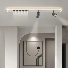 QIYI Lange LED Strip Ceiling Chandeliers with Spotlight