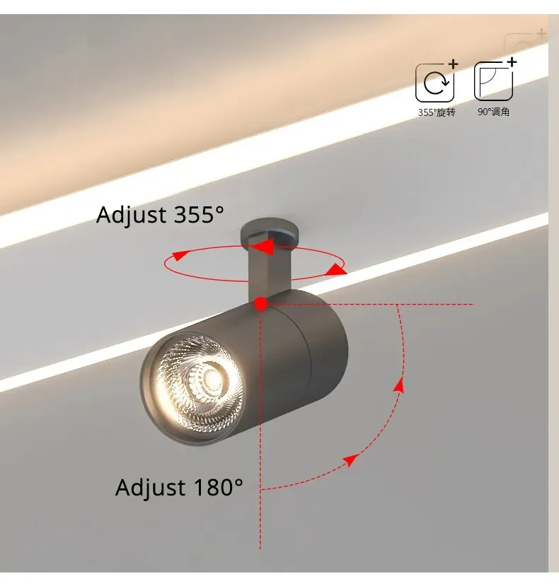 QIYI Lange LED Strip Ceiling Chandeliers with Spotlight