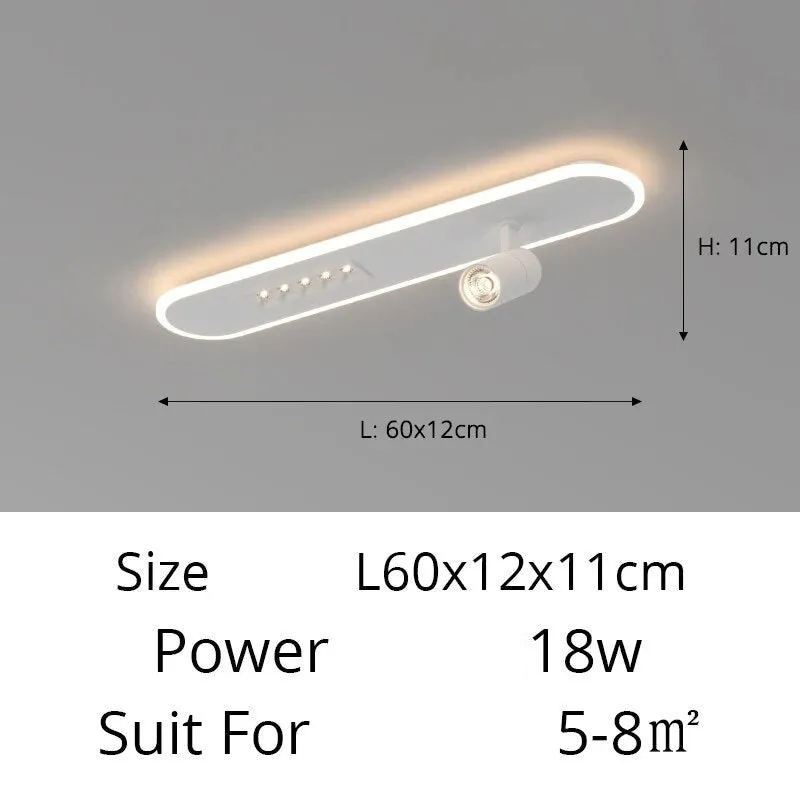 QIYI Lange LED Strip Ceiling Chandeliers with Spotlight