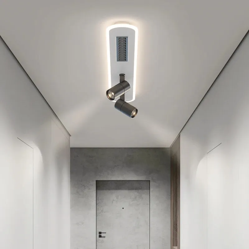 QIYI Lange LED Strip Ceiling Chandeliers with Spotlight