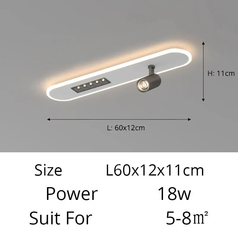 QIYI Lange LED Strip Ceiling Chandeliers with Spotlight