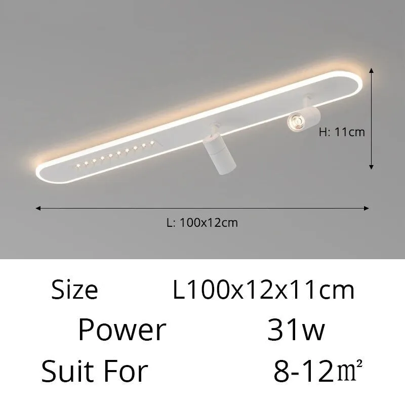 QIYI Lange LED Strip Ceiling Chandeliers with Spotlight