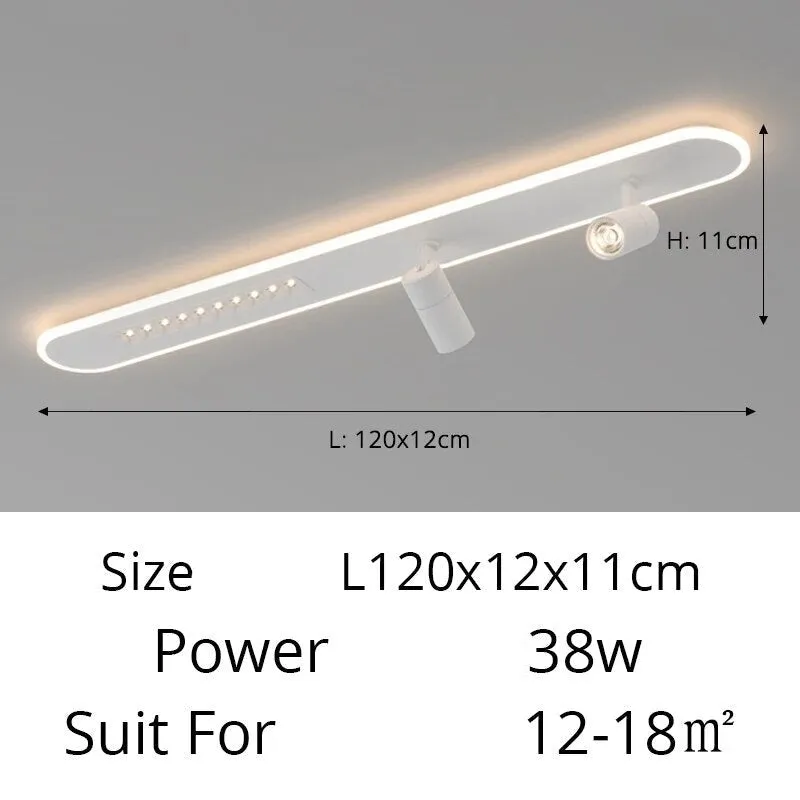 QIYI Lange LED Strip Ceiling Chandeliers with Spotlight