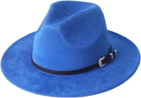 REHJJDFD Women Men Suede Hat Jazz Hat Panama Hat Unisex Big Brimmed Fedora Hat Western Jazz Caps