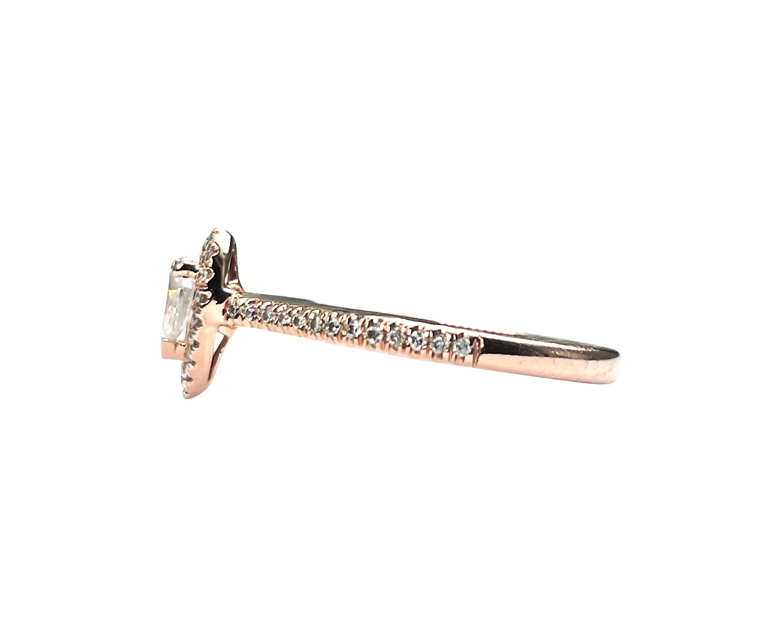 Rose Gold Diamond Halo Ring (Authentic Pre-Owned)