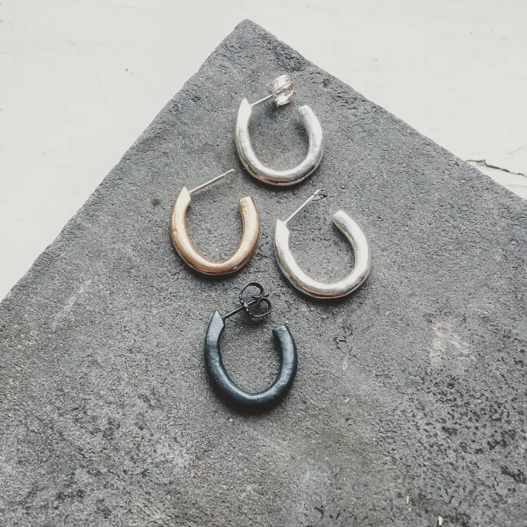 Runsas Hoop Earring Silver or Bronze