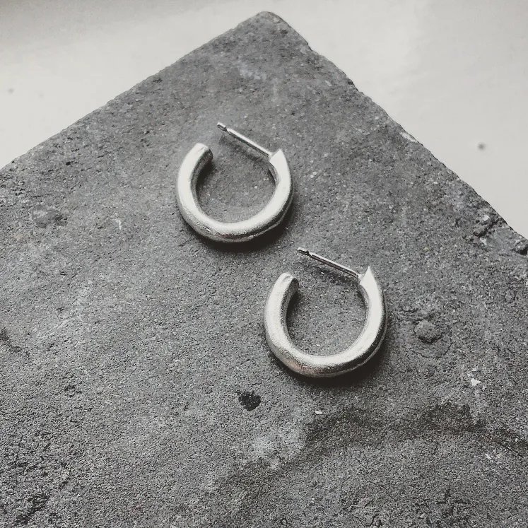 Runsas Hoop Earring Silver or Bronze