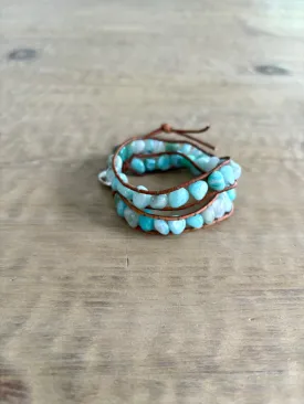 Sea Blue Wrap Bracelet