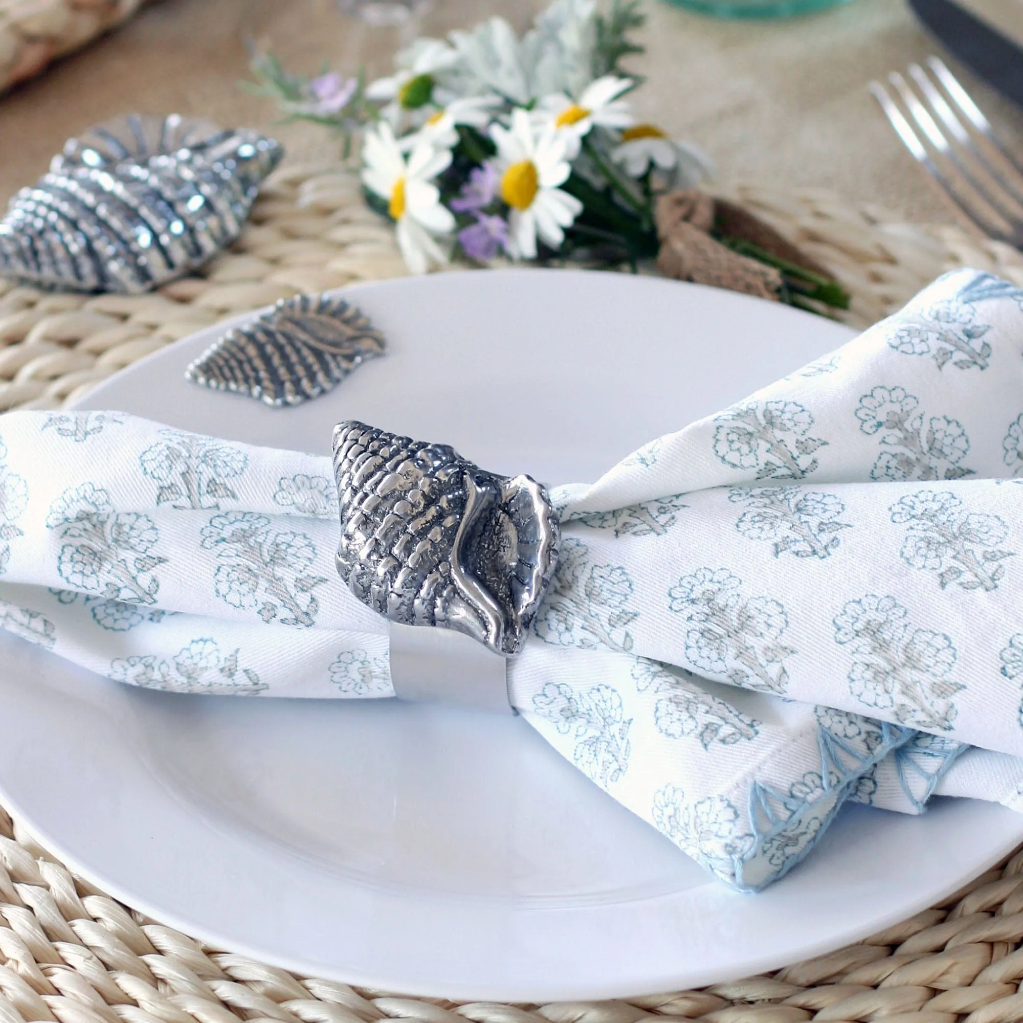 Sea Shell Napkin Rings - set of 4