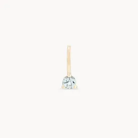 serendipity march birthstone charm - 10k yellow gold charm, aquamarine