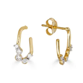 Silver and White Sapphire Earrings