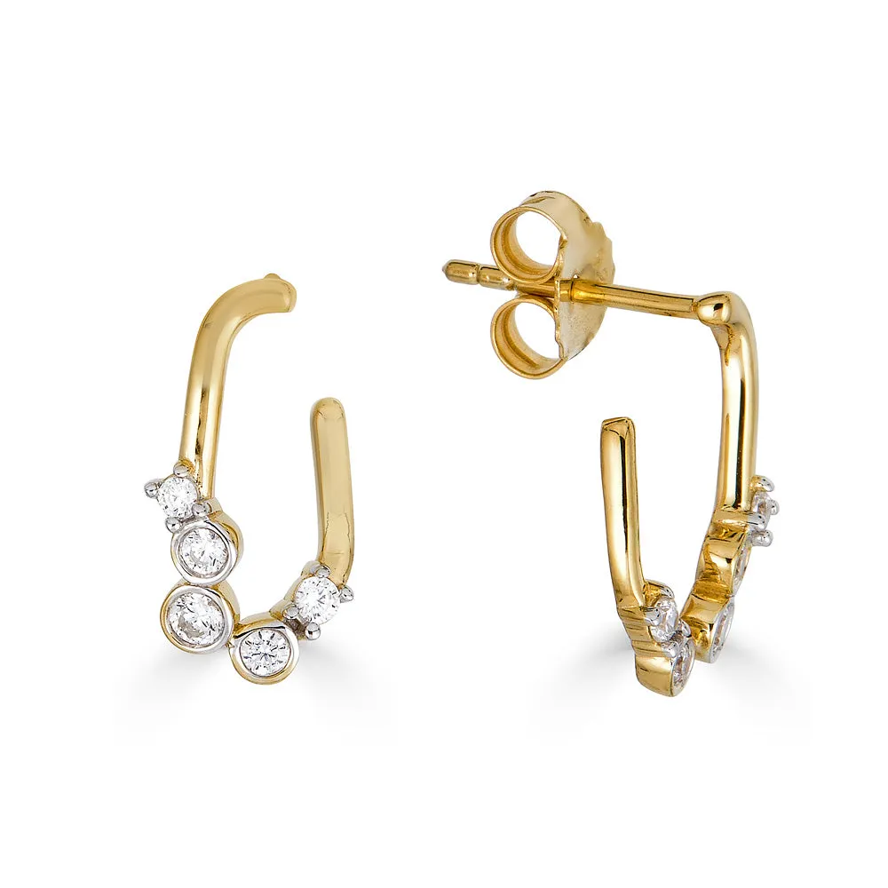 Silver and White Sapphire Earrings
