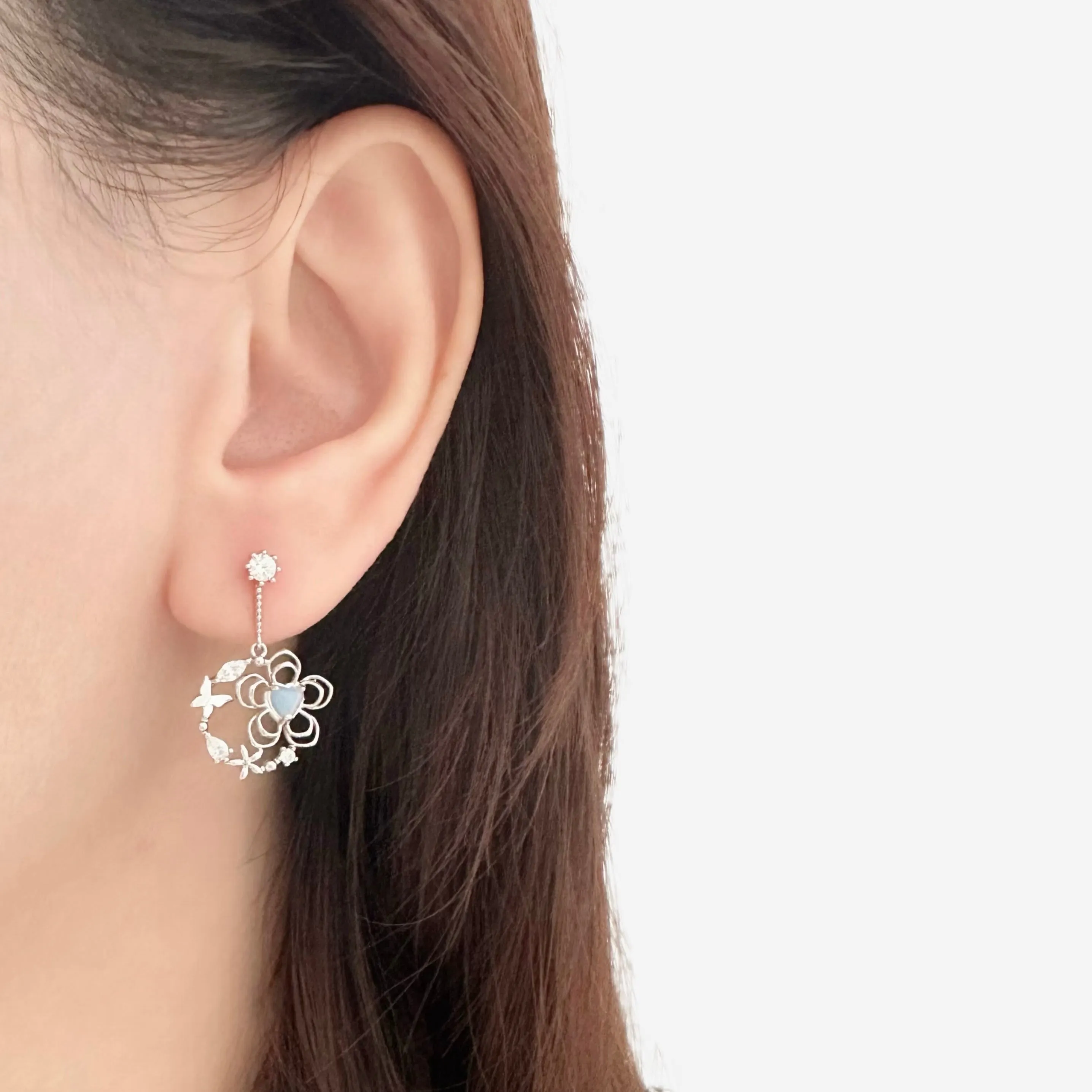 Silver Daphne Earrings
