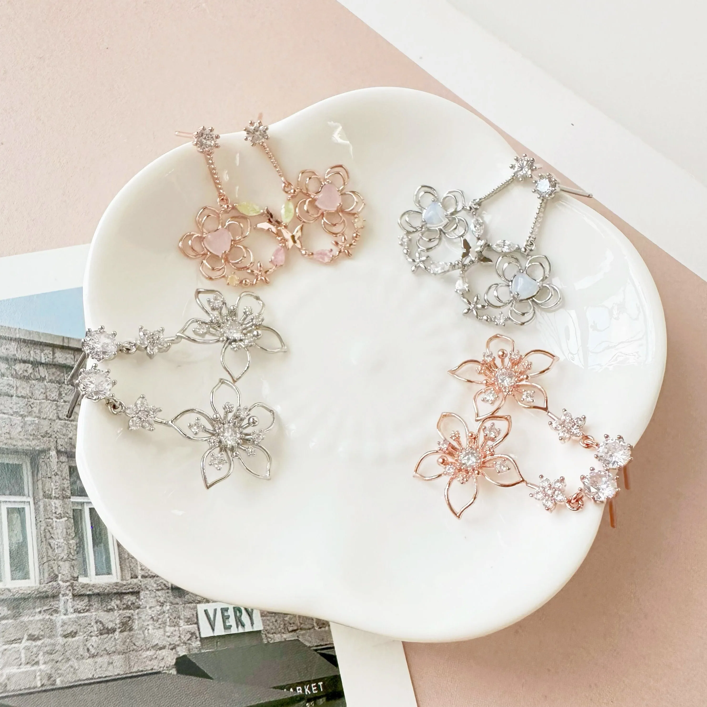 Silver Daphne Earrings
