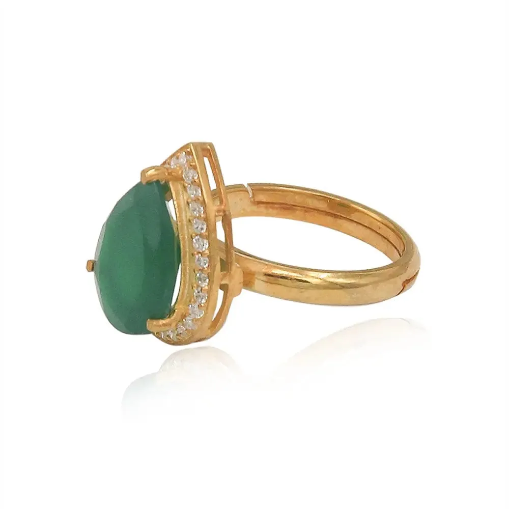 Silver Green Ring