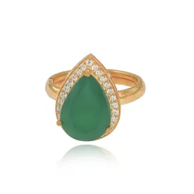 Silver Green Ring