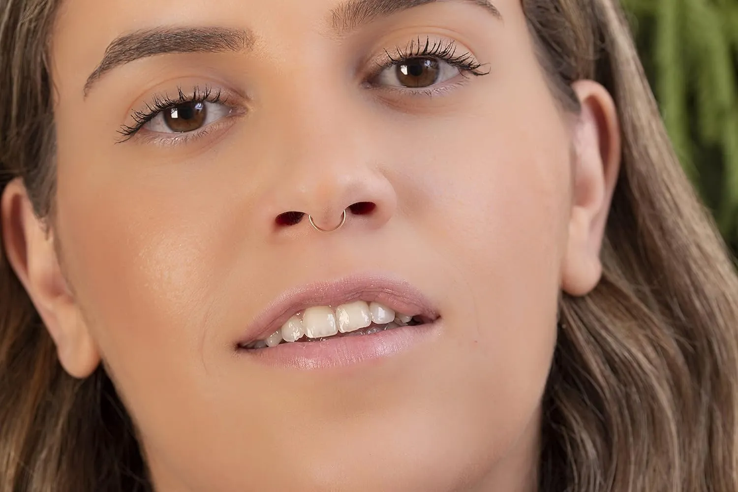 Simple Gold Septum Ring 20G, Tiny Septum Hoop For Women 14k gold filled, hypoallergenic plain septum rings