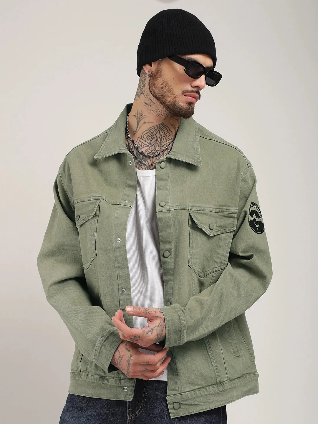 Somerset Styles Mint Green Denim Jacket Pro
