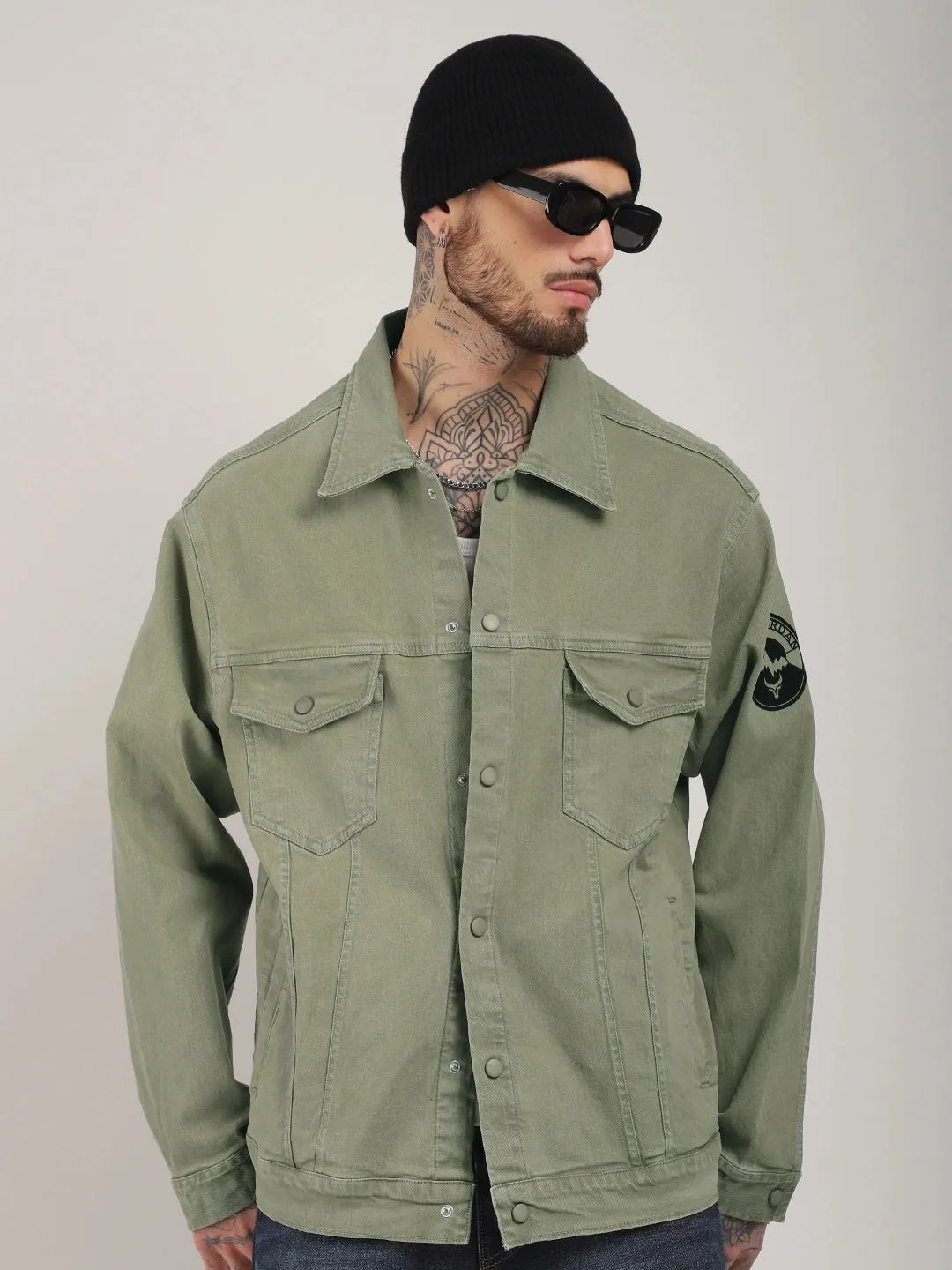 Somerset Styles Mint Green Denim Jacket Pro