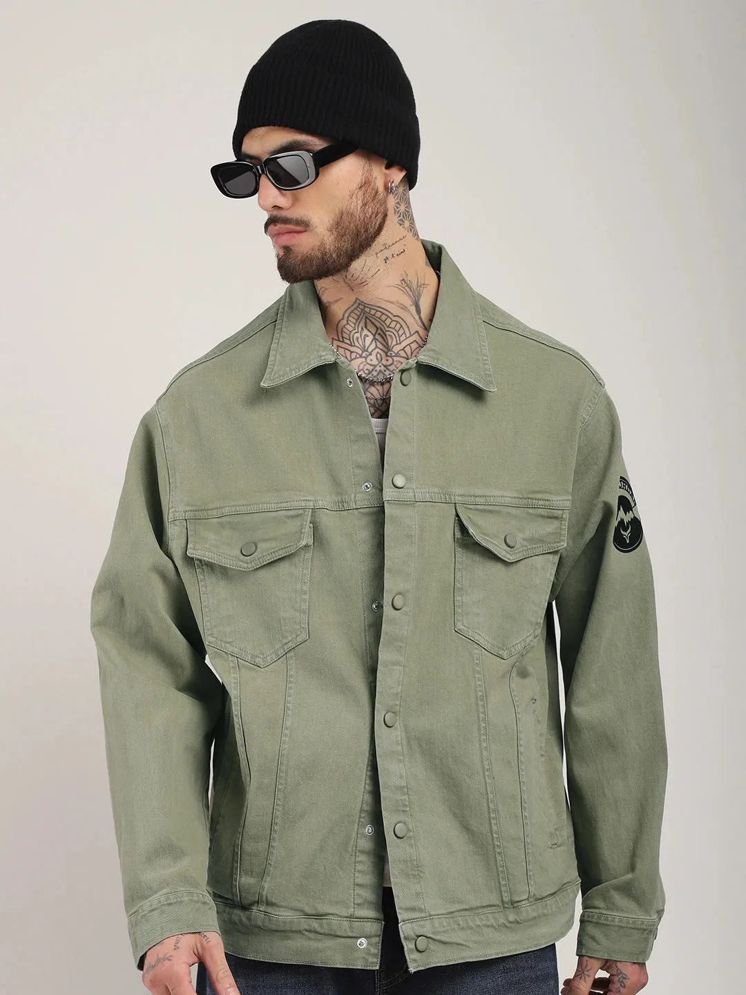 Somerset Styles Mint Green Denim Jacket Pro