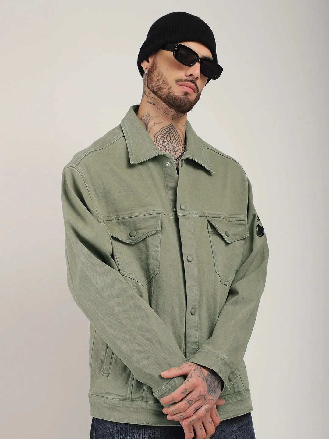 Somerset Styles Mint Green Denim Jacket Pro
