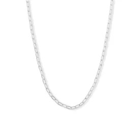 Sterling Silver 18" Smooth and Textured Link Necklace