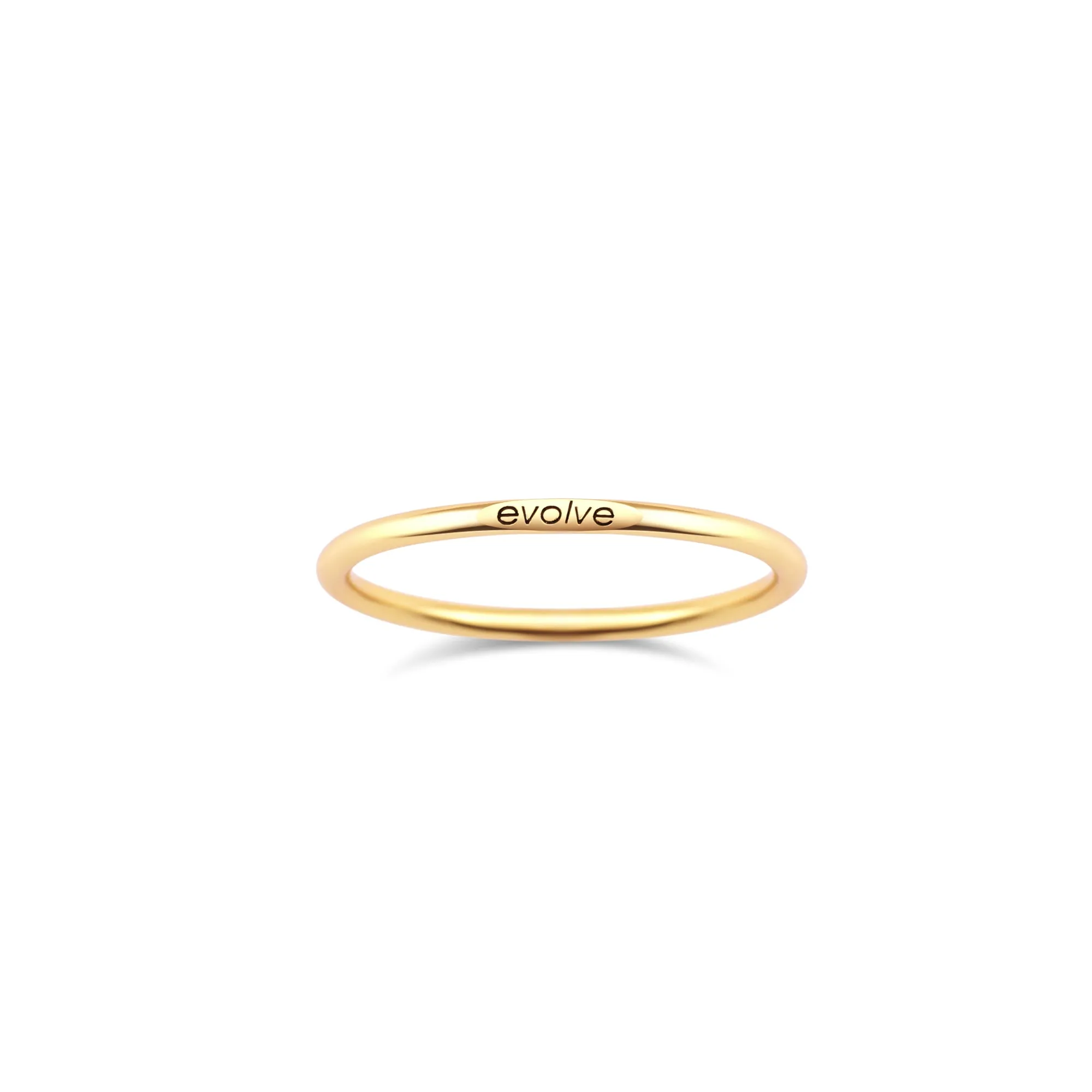 Sterling Silver Flat Top Super Tiny Stackable Name Ring