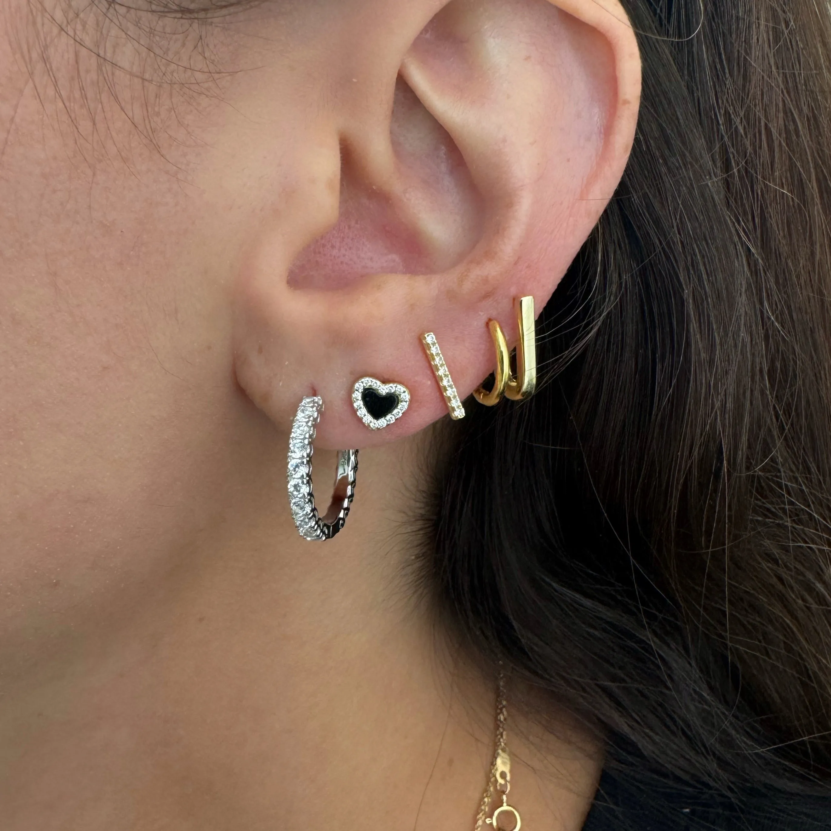 Sterling Silver Gold Plated Huggie Earrings
