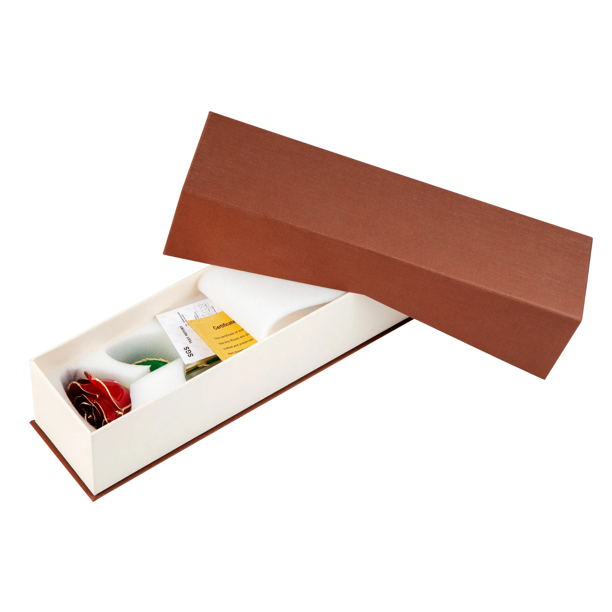 Sweet Cream 24K Gold Dipped Rose
