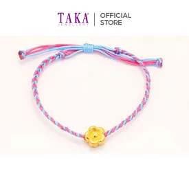 TAKA Jewellery 999 Pure Gold Charm Flower with Nylon